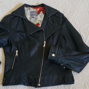 Kenna-T Leather moto jacket, medium